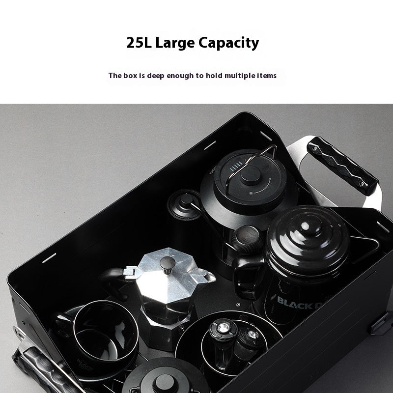 Camping Outdoor Folding Storage Box - Night Black