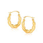 Boucles d'oreilles créoles torsadées ovales en or jaune 10k