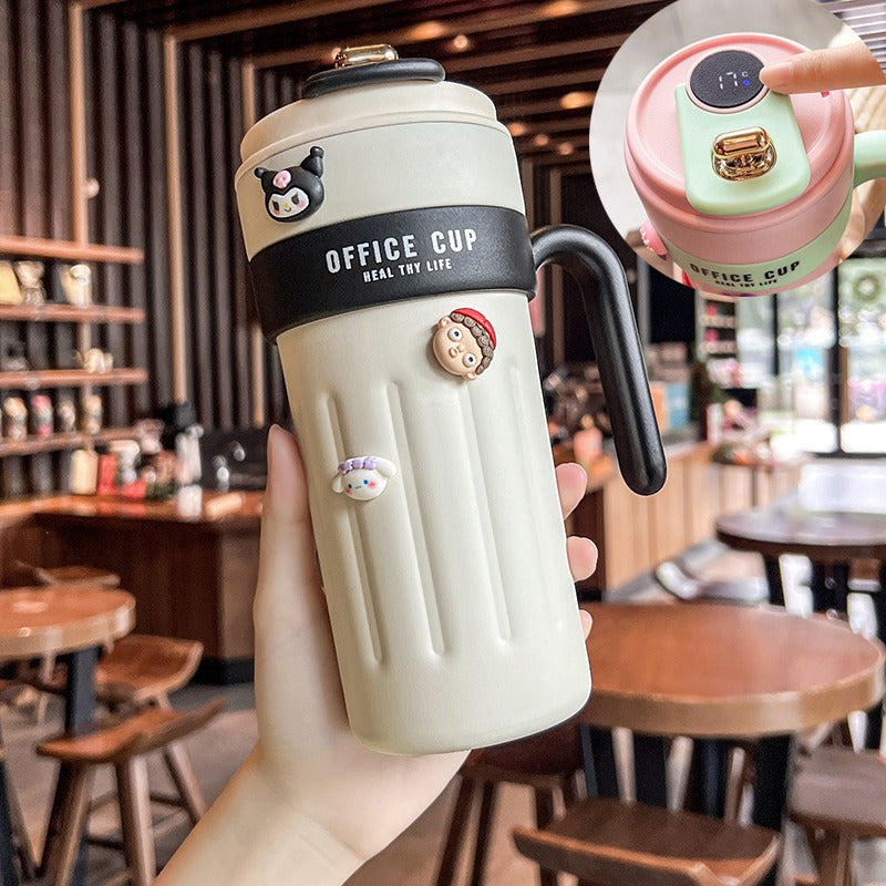 New coffee cup 316 stainless steel thermos cup high value men and women double layer water cup portable accompanying cup - Korvel