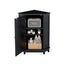 Black Bathroom Cabinet Triangle Corner Storage Cabinet with Adjustable Shelf Modern Style MDF Board - Korvel