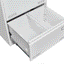 Horizontal file cabinet, 2 drawers, white file cabinet with lock, metal file cabinet with lock, 3 drawers, legal office cabinet - Korvel