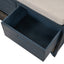 TREXM Storage Bench with Removable Basket and 2 Drawers, Fully Assembled Shoe Bench with Removable Cushion (Navy) - Korvel