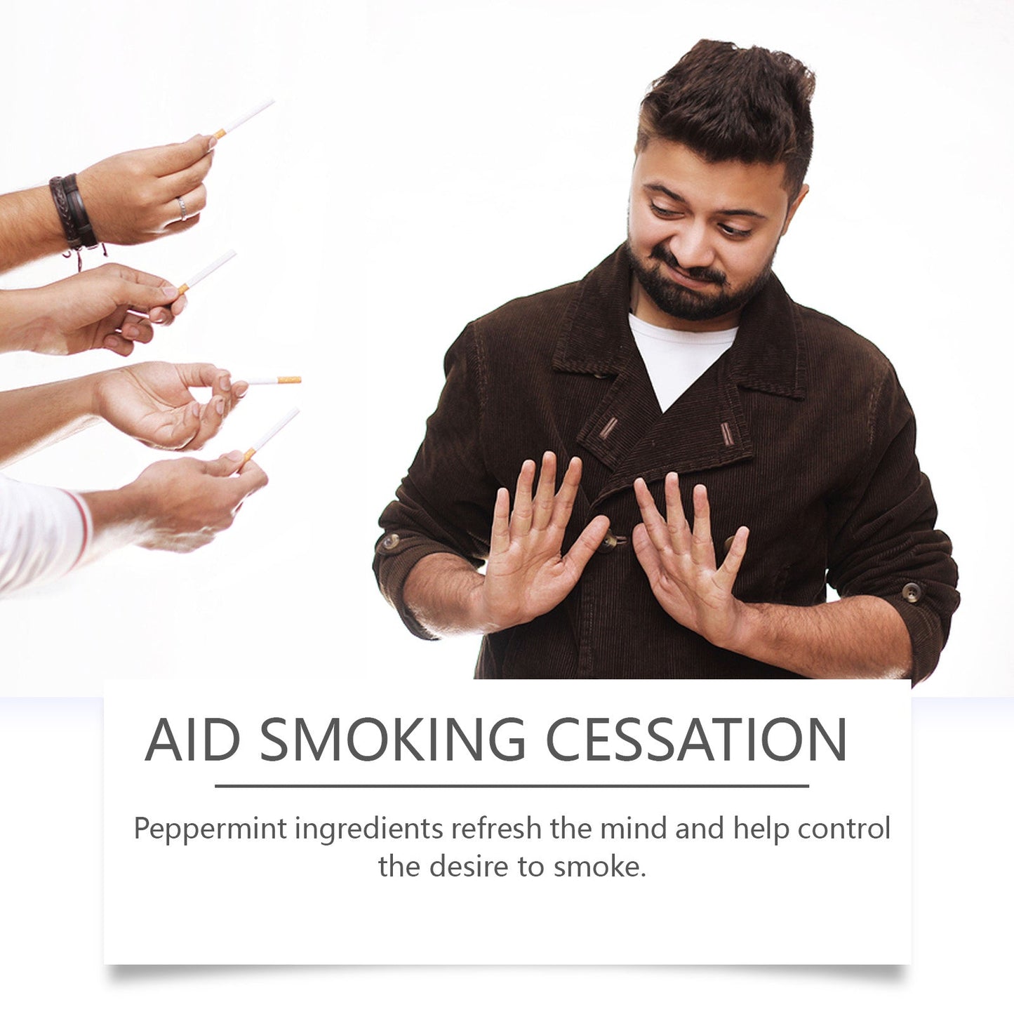 Smoking Cessation Suppressant Inhaler Vitality Energizing Essential Oil Inhaler Cooling Oil Double Hole Inhaler Aids Smoking Cessation Portable Smoking Control Care Inhaler - Korvel