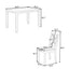 Ensemble de salle à manger rustique minimaliste en bois TOPMAX 5 pièces