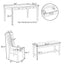 Conjunto de Mesa de Comedor de Madera de 6 Piezas TOPMAX de Estilo Mid-Century