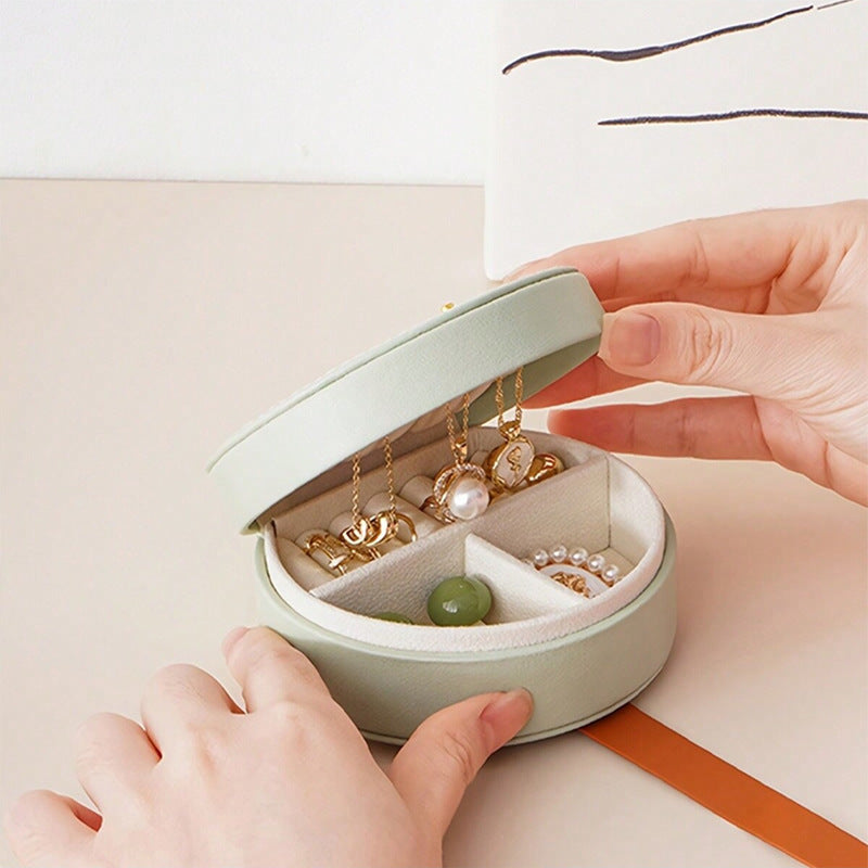 Customized pattern PU jewelry box for high-end travel rings necklaces and accessories - Korvel