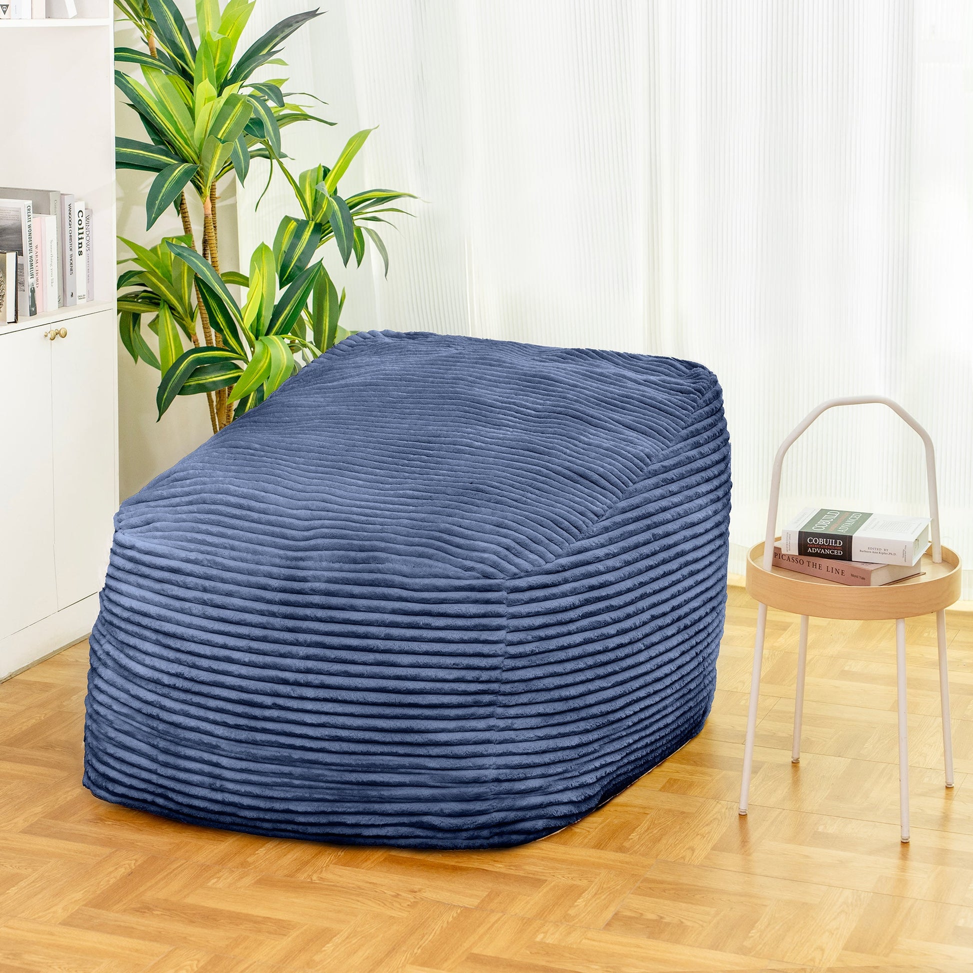 Faux Fur Classic Bean Bag blue - Korvel