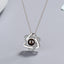 Necklace, female star pendant, 100 language projection, memories of love, short collarbone chain - Korvel