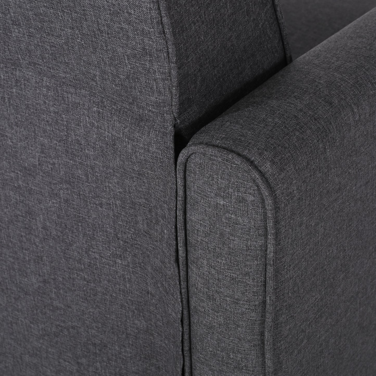 Smoke Fabric Push Back Chair for Elegant Home Décor - Korvel