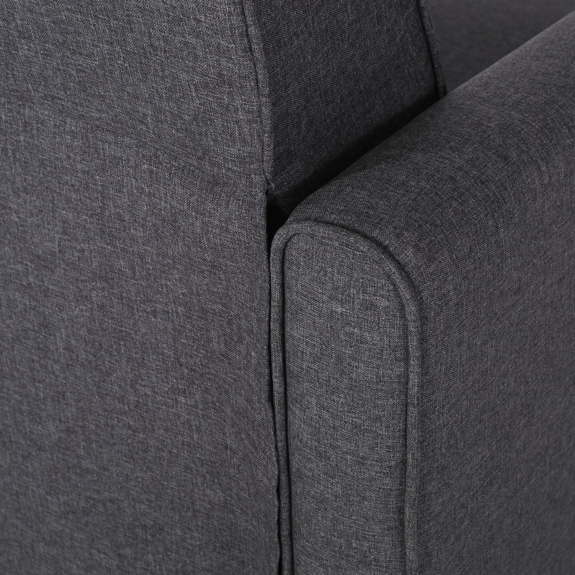 Smoke Fabric Push Back Chair for Elegant Home Décor - Korvel