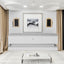 51.18inch WHITE morden TV Stand with LED Lights high glossy front TV Cabinet color:WHITE - Korvel