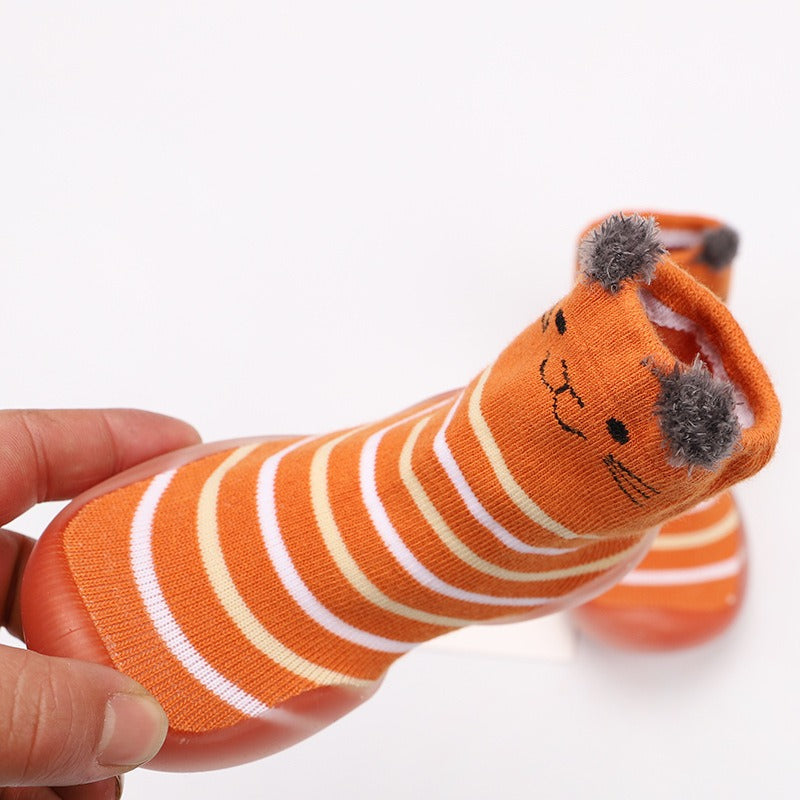 Cute Multi-Color Baby Walking Socks with Anti-Slip Sole
