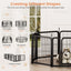 8-panel dog fence, 24 inch small dog pet fence, portable indoor pet game fence. Black, 22.2 inches wide x 23.6 inches high. - Korvel