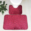 Embossed Stone Two-Piece Bathroom Toilet Floor Mat PVC Non-Slip Absorbent Carpet Door Mat - Korvel