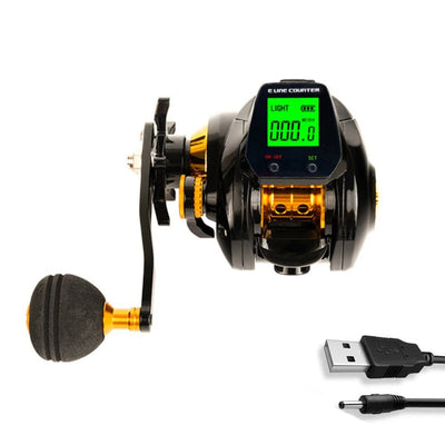Premium 7.2:1 Digital Baitcasting Fishing Reel with Line Counter