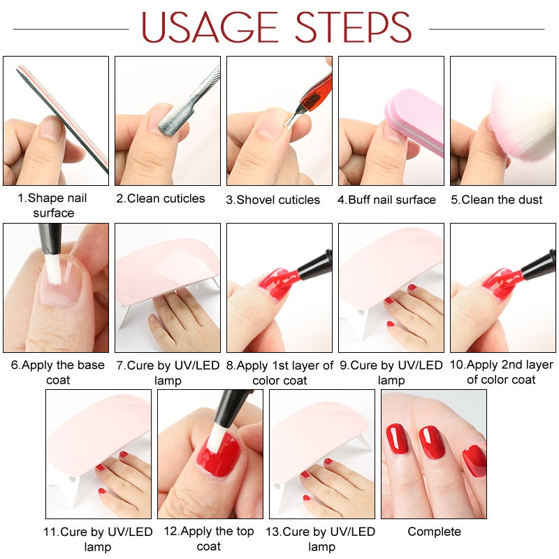 Venalisa 60 Colors Soak Off Gel Nail Polish with Glue Pen