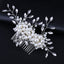 Handmade pearl flower inlaid with diamonds full of diamond comb comb - Korvel