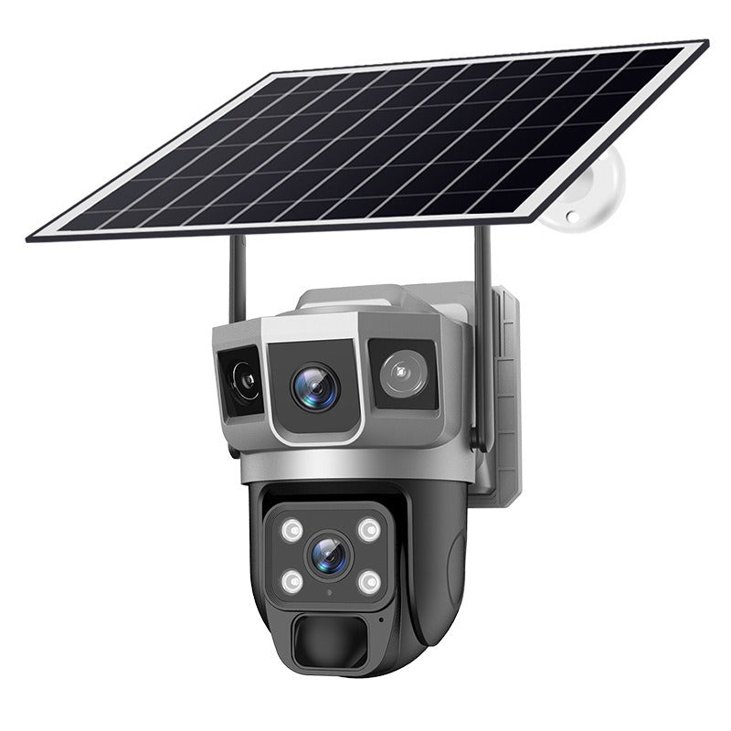 V380PRO-9 Solar powered WiFi Outdoor Waterproof Ball Machine HD Monitoring Camera Remote Uninterrupted Power - Korvel
