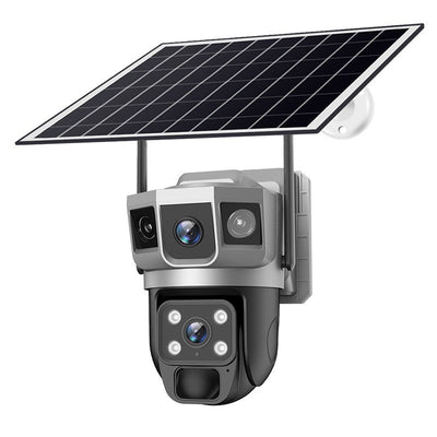 V380PRO-9 Solar powered WiFi Outdoor Waterproof Ball Machine HD Monitoring Camera Remote Uninterrupted Power - Korvel