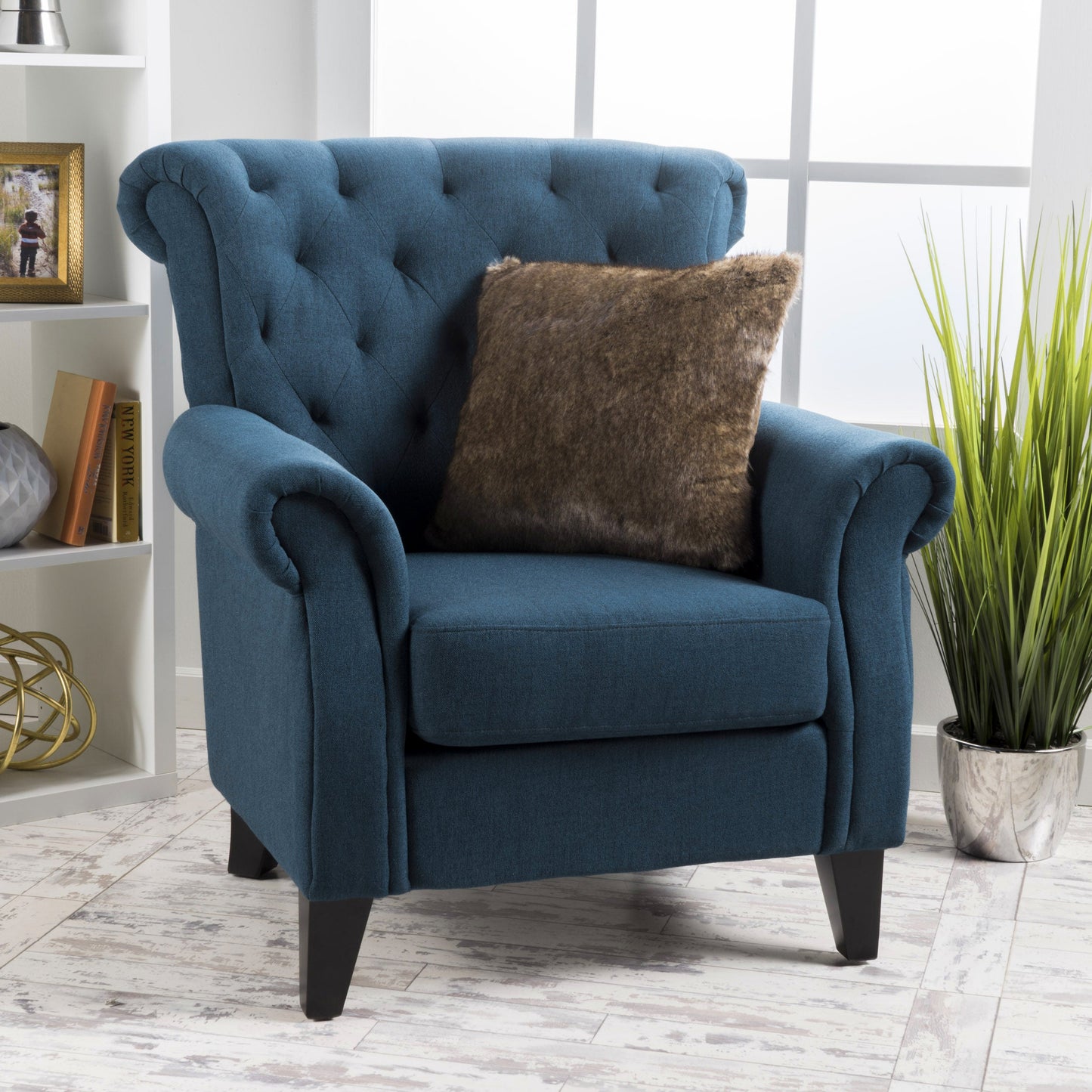 Silla Tapizada Springfield - Azul Marino