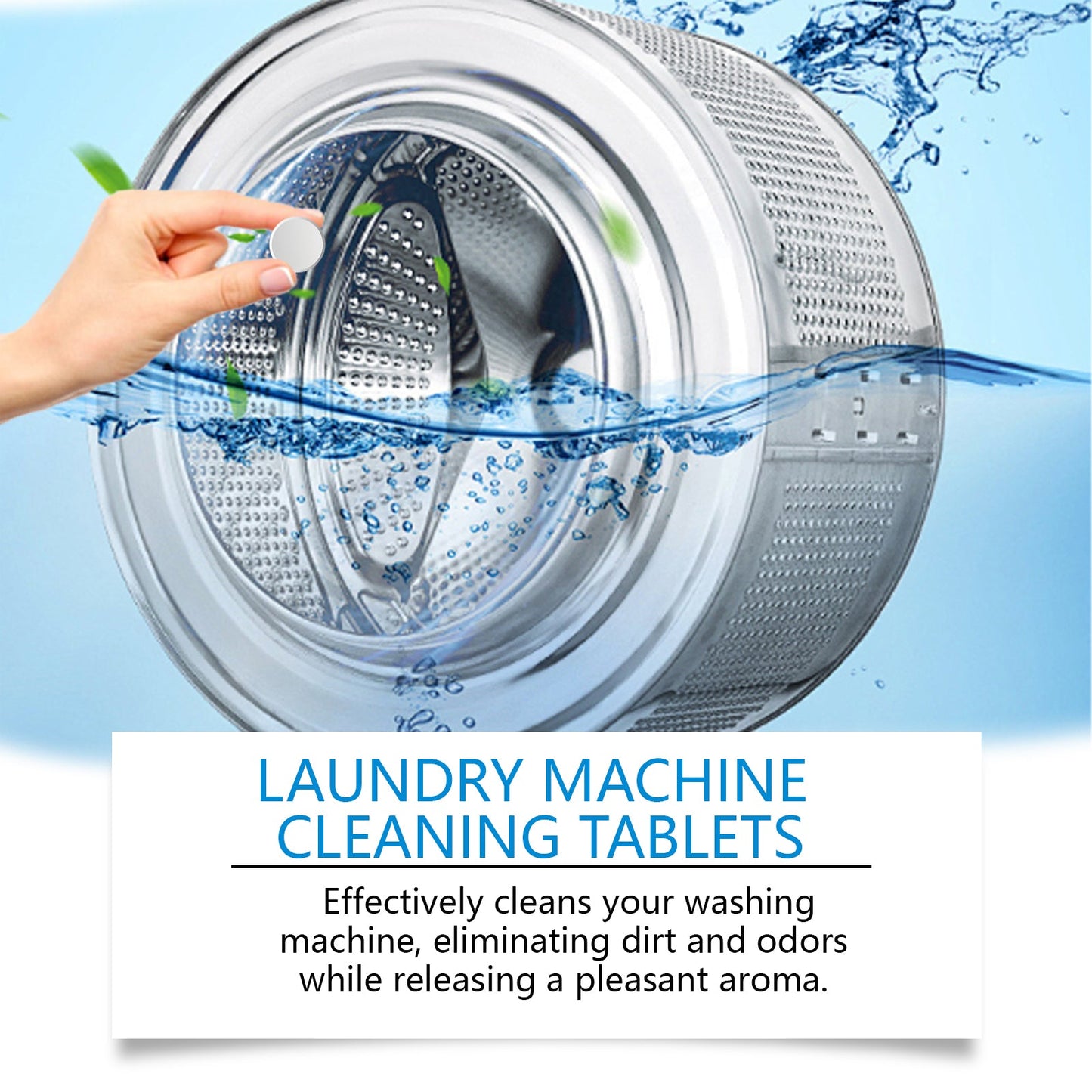 Washing Machine Decontamination Effervescent Tablets, Clean Odors Washing Machine Slot Depth Decontamination Cleaning Tablets - Korvel