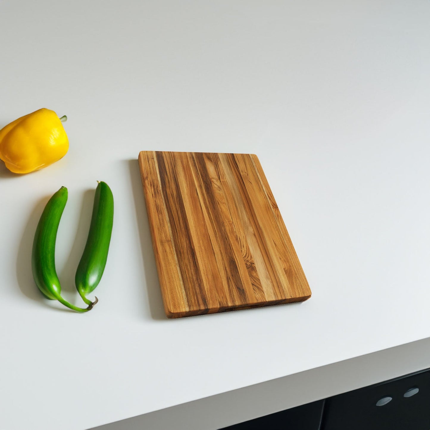 Teak Cutting Board Natural + Solid Wood + 5 Pieces 18 INCH, Pack of 5 Pieces - Korvel