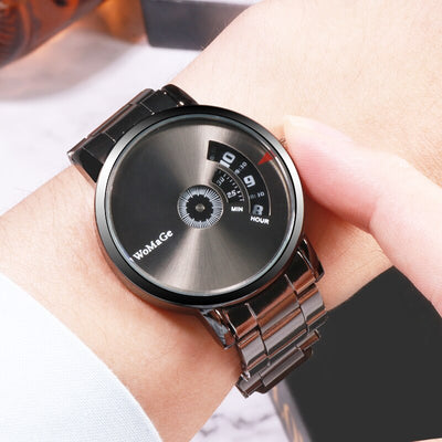 WoMaGe Fashion Watch Men Watches Stainless Steel Creative Men's Watches Male Wristwatch Luxury Mens Clock reloj mujer bayan saat - Korvel