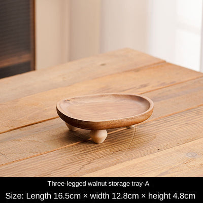 Rustic Wooden Tray Irregular Fruit Plate Dessert Plate Snack Home Storage Tray - Korvel