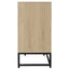 Engraved 3-door side panel with LED, self-service cabinet storage cabinet, modern coffee bar cabinet with adjustable shelf - Korvel