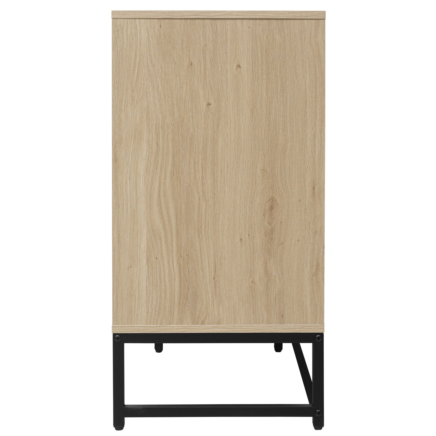 Engraved 3-door side panel with LED, self-service cabinet storage cabinet, modern coffee bar cabinet with adjustable shelf - Korvel