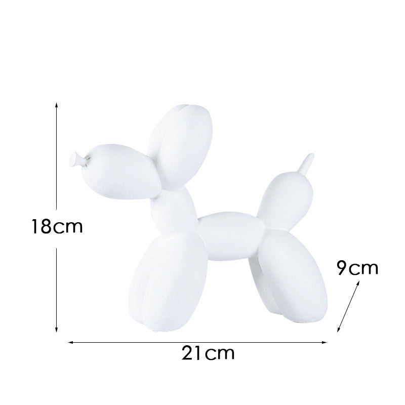 New black and white plaid balloon dog ornaments creative TV cabinet wine cabinet living room porch resin crafts - Korvel