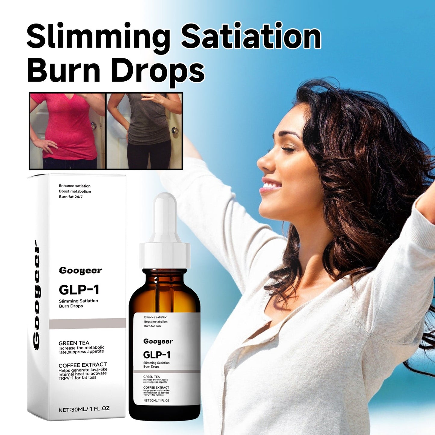 Dietary Supplement Toning Drops Relieve Anxiety Toning Body Toning Waist Firming Skin Body Care - Korvel
