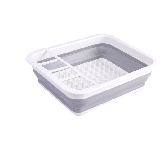 Foldable Dish Rack Kitchen Storage Water Leakage Plastic Tableware Bowl Dinnerware Drain Bowl Tray Home Drying Rack Washable - Korvel