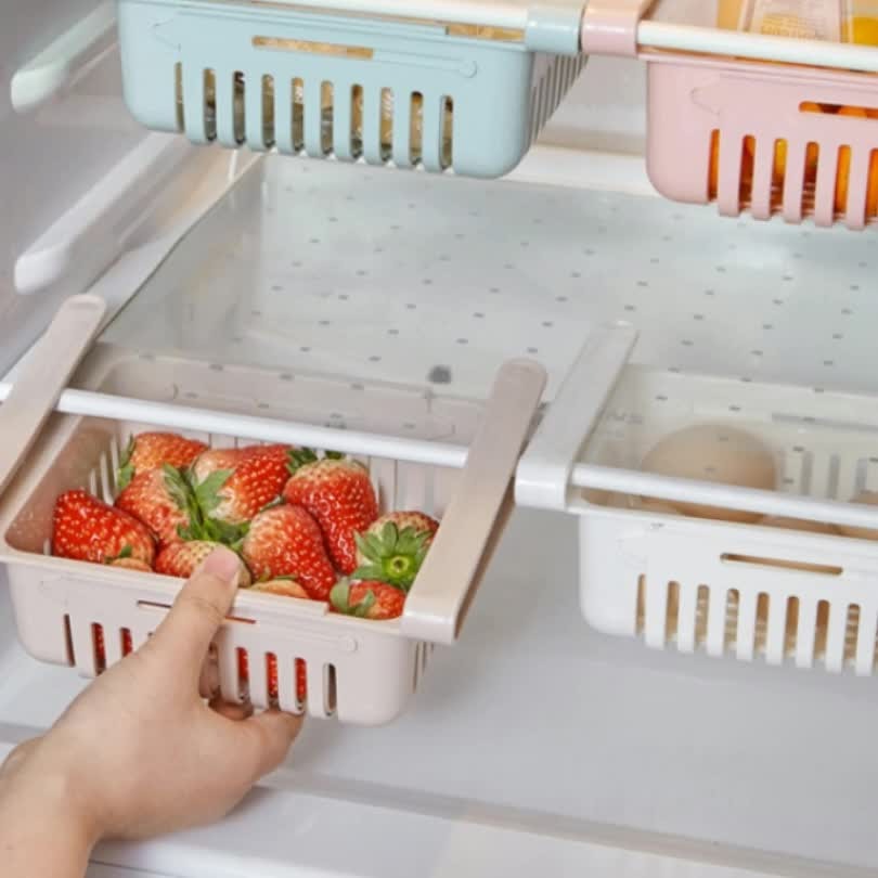 Retractable Refrigerator Divider Storage Rack