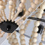 Beaded Fan lamp Wood Beaded Chandelier Oak White - Korvel