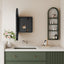 Matte Black Oval Embedded Medicine Cabinet with Mirror