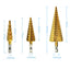 Hexagon Shank Straight Groove Step Drill Pagoda Drill Step High Speed Steel 4241 Drill Bit Set 4-32 4-20 4-12 - Korvel