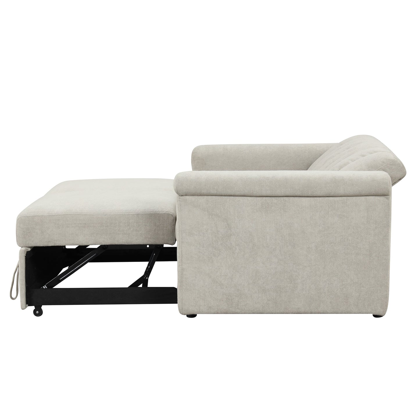 U_STYLE Convertible Soft Cushion Sofa Pull Bed ,for Two People to Sit On - Korvel