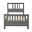 Wood Platform Bed with Headboard and Footboard Twin (Gray) - Korvel