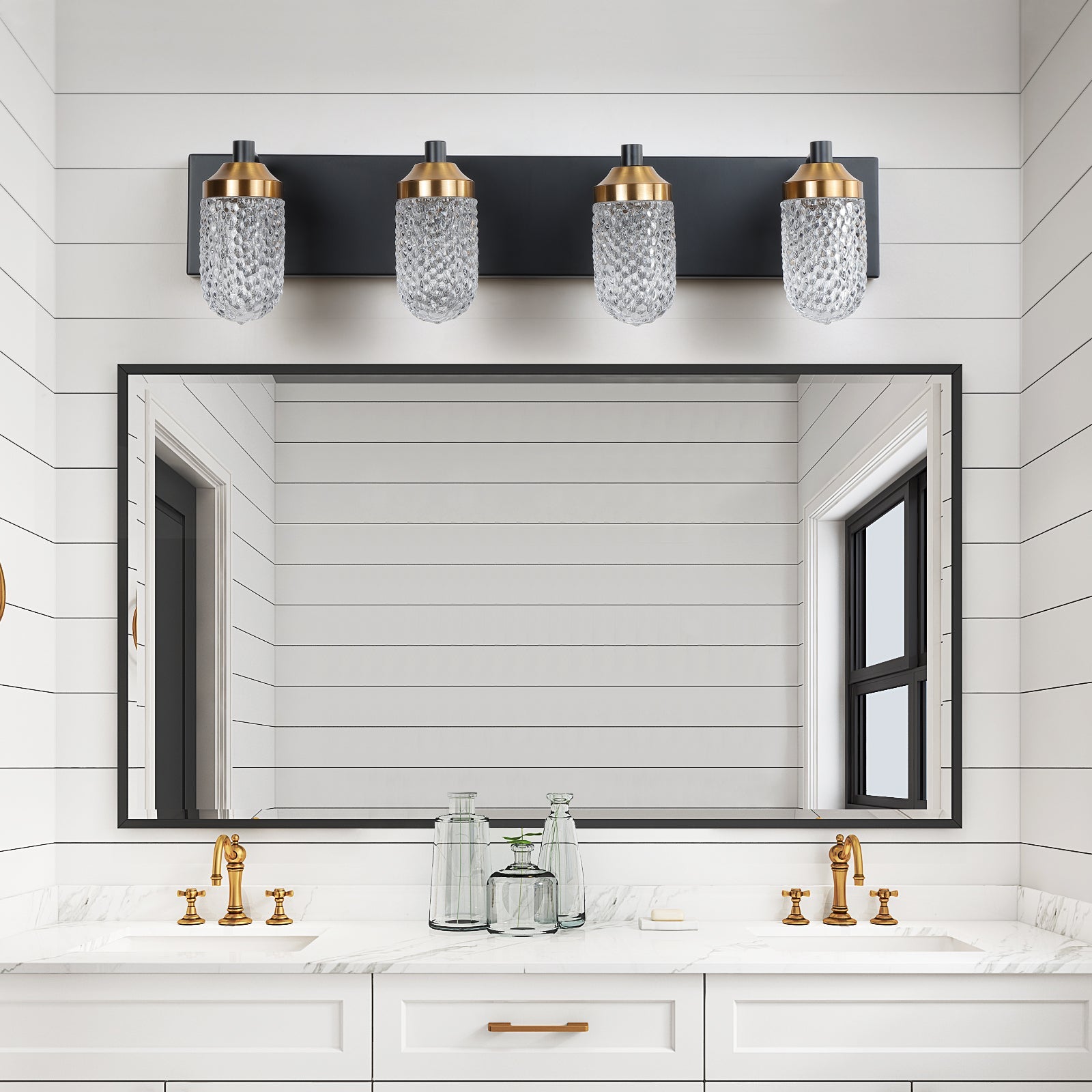 Vanity  Lights With 4 LED Bulbs For Bathroom  Lighting - Korvel