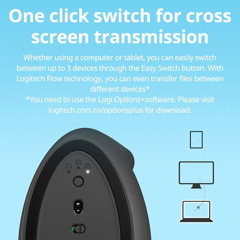 Logitech Lift Wireless Bluetooth Ergonomic Mouse