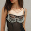 Cadena Corset Mariposa Minimalista con Perlas Imitación