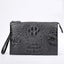 Sac sous le bras en cuir véritable crocodile pour homme A4