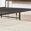Bed frame with charging station full size, Rustic Brown, 83.1'' L x 56.1'' W x 39'' H - Korvel