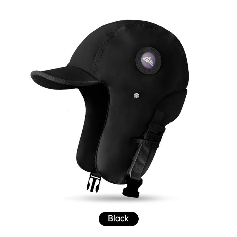 Winter ski hat warm hat men and women winter riding ear windproof plus velvet thickening pilot lei feng hat - Korvel