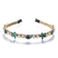 Crystal flower set with colorful glass diamond fine edge hair hoop - Korvel