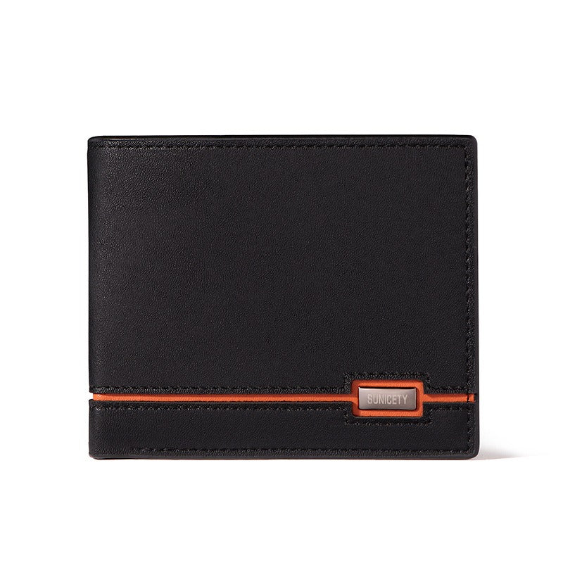 Portefeuille en cuir zippé de style coréen pour hommes