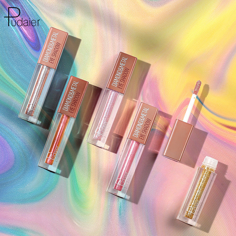 Pudaier Star Diamond Liquid Eye Shadow - Fini Métallique Sirène