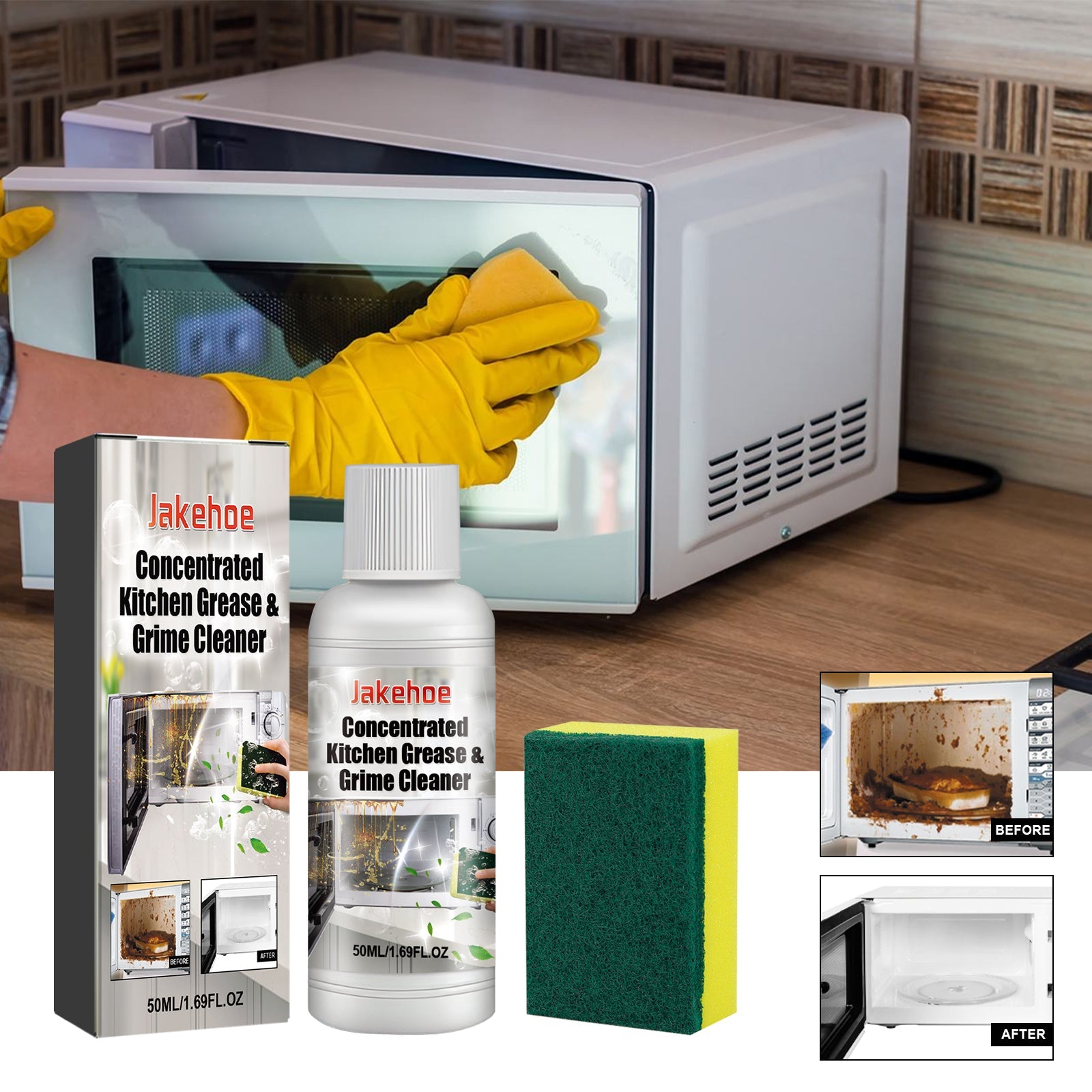 Concentrated Kitchen Greases & Grime Cleaner, Range Hood Oven Stubborn Oil Cleaning Multi-Functional Dirt Cleaner - Korvel