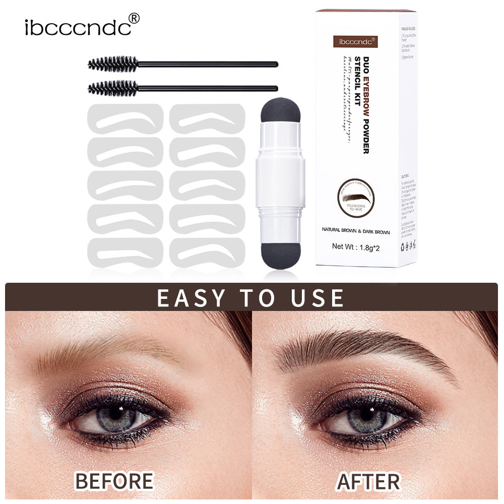 Ibcccndc Double-Headed Eyebrow Powder Stick White Tube Hairline Powder Dark Brown Eyebrow Card Eyebrow Powder Seal Eyebrow Pencil - Korvel